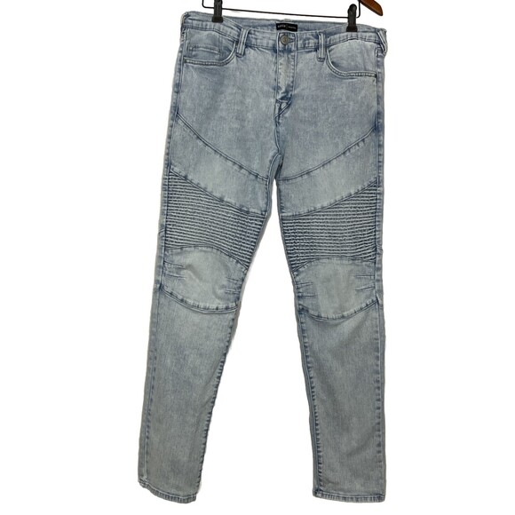 TRUE RELIGION Size 33x33 Men Rocco Relaxed Skinny Denim Jeans Light Wash - Picture 1 of 11